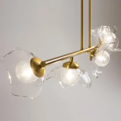 Maytoni Pendelleuchte Glas Metall G9 H: max. 84,4 cm in Messing< Hängelampen|Bürolampen