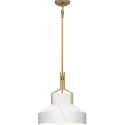 Elstead Pendelleuchte Glas Metall D: 37 cm H: max. 143,9 cm E27< Hängelampen|Esszimmer Lampen