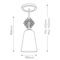 Elstead Pendelleuchte Glas Metall Ø 18,4 cm E27 Gold antik Weiß< Hängelampen|Bürolampen