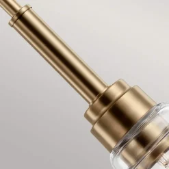 Elstead Pendelleuchte Glas Metall Ø 12,4 cm Vintage in Messing< Hängelampen|Bürolampen