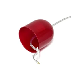 Hängelampen|Esszimmer Lampen*Lamkur Pendelleuchte Glas Rot Weiß rund Retro Küche Esstisch