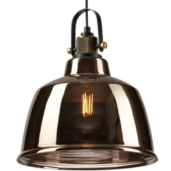 Lamkur Pendelleuchte Glas Schirm Industrial Vintage E27< Hängelampen|Industrie Lampen