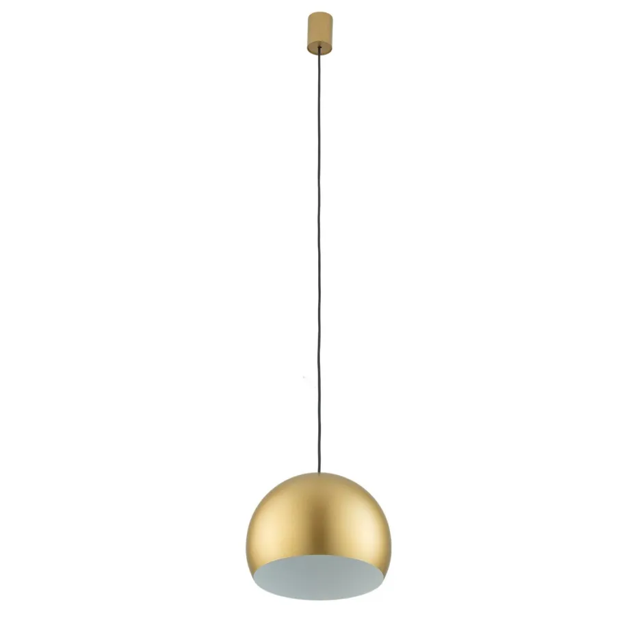 Nowodvorski Pendelleuchte Gold matt GU10 Ø 27,5 cm Metall Retro Kugel< Wohnzimmerlampen|Metall Lampen