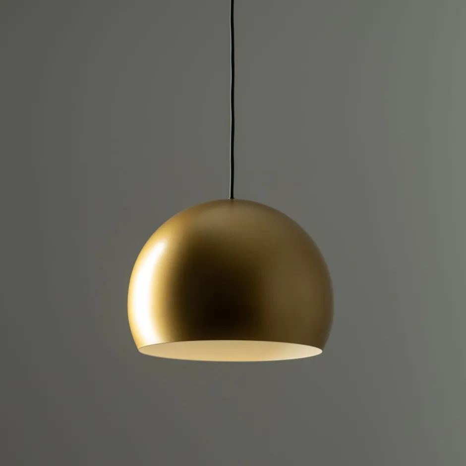 Nowodvorski Pendelleuchte Gold matt GU10 Ø 27,5 cm Metall Retro Kugel< Wohnzimmerlampen|Metall Lampen