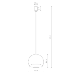 Nowodvorski Pendelleuchte Gold matt GU10 Ø 27,5 cm Metall Retro Kugel< Wohnzimmerlampen|Metall Lampen