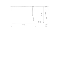 Nowodvorski Pendelleuchte Grau T8 LED mit 3000 K warmweiß B: 125 cm lang< Bürolampen|Wohnzimmerlampen