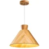 Elstead Pendelleuchte Holz Furnier Teak E27 D: 40 cm Modern< Hängelampen|Bürolampen