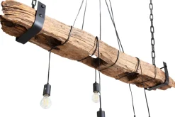 Wohnzimmerlampen|Holzlampen*Invicta Interior Pendelleuchte Holz Natur152 cm lang 5-flammig wohnlich