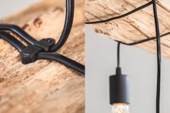 Wohnzimmerlampen|Holzlampen*Invicta Interior Pendelleuchte Holz Natur152 cm lang 5-flammig wohnlich