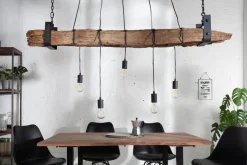 Wohnzimmerlampen|Holzlampen*Invicta Interior Pendelleuchte Holz Natur152 cm lang 5-flammig wohnlich