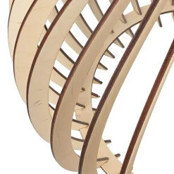 Sollux Pendelleuchte Holz rund Ø43cm Modern wohnlich NIGILIA< Holzlampen|Moderne Lampen