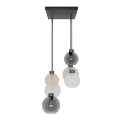 TK Lighting Pendelleuchte in Bernstein Graphit 6xE27 Esstisch< Glaslampen|Moderne Lampen