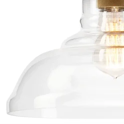 Lamkur Pendelleuchte Industrial Vintage Glas Schirm E27< Hängelampen|Industrie Lampen
