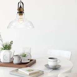 Lamkur Pendelleuchte Industrial Vintage Glas Schirm E27< Hängelampen|Industrie Lampen