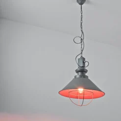 Hängelampen|Esszimmer Lampen*Nowodvorski Pendelleuchte Industriedesign Esstisch in Grau Kupfer