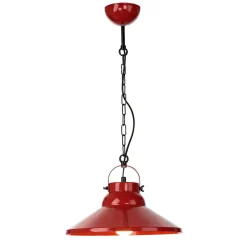 Hängelampen|Esszimmer Lampen*Luminex Pendelleuchte IRON in Rot