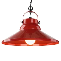 Hängelampen|Esszimmer Lampen*Luminex Pendelleuchte IRON in Rot