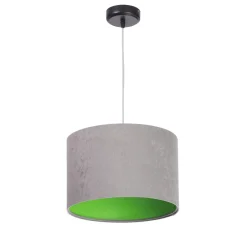 Hängelampen|Esszimmer Lampen*BPS Koncept Pendelleuchte JERRY Grau Grün Retro rund Esstisch