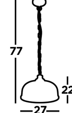 Wohnzimmerlampen|Glaslampen*Searchlight Pendelleuchte Jugendstil Ø 27 cm Glas Metall in Silber Klar