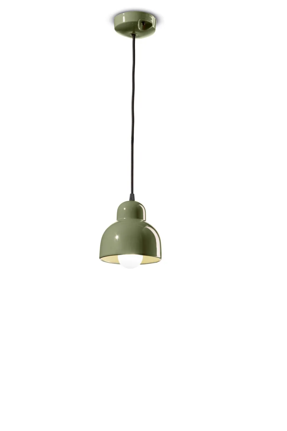 Ferroluce Pendelleuchte Keramik E27 Ø 15 cm H: max. 136 cm rund< Wohnzimmerlampen|Keramiklampen