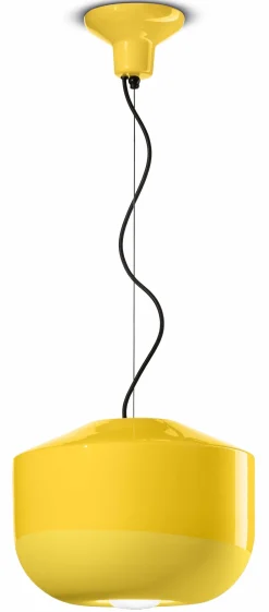 Ferroluce Pendelleuchte Keramik E27 Ø 35 cm rund H: max. 148 cm< Wohnzimmerlampen|Retro Lampen