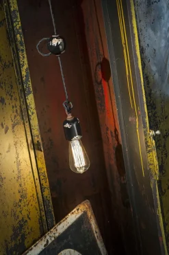 Ferroluce Pendelleuchte Keramik E27 H: max. 120 cm Vintage Design< Bürolampen|Wohnzimmerlampen