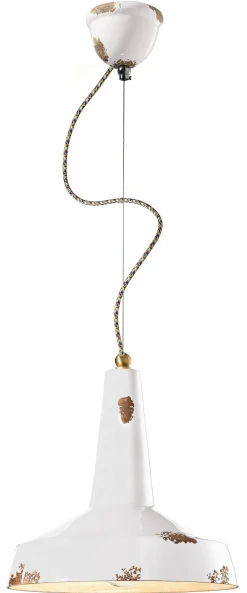 Bürolampen|Wohnzimmerlampen*Ferroluce Pendelleuchte Keramik E27 rund Ø 35 cm H: max. 133 cm