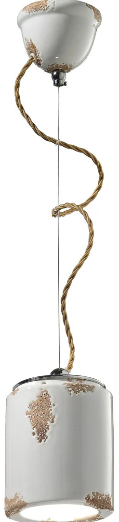 Keramiklampen|Rustikale Lampen*Ferroluce Pendelleuchte Keramik E27 rund D: 12,5 cm PAOLIA