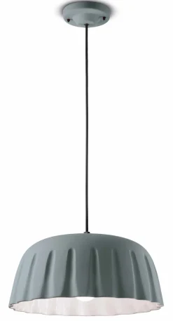 Ferroluce Pendelleuchte Keramik E27 rund Ø 40 cm H: max. 138 cm< Hängelampen|Bürolampen