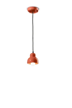 Wohnzimmerlampen|Keramiklampen*Ferroluce Pendelleuchte Keramik rund D: 11 cm H: max. 132 cm E14
