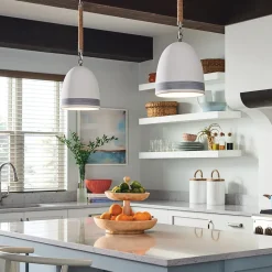 Elstead Pendelleuchte Keramik Schirm D: 25,4 cm E27 Retro< Hängelampen|Esszimmer Lampen