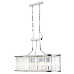 Searchlight Pendelleuchte Kristall 78 cm lang H: max. 1,5 cm 2x E14< Hängelampen|Esszimmer Lampen