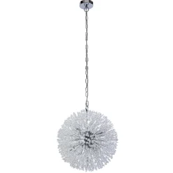 Hängelampen|Wohnzimmerlampen*Searchlight Pendelleuchte Kristall 7-flammig G9 D: 40 cm Glas Metall