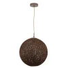 Easylight Pendelleuchte Kugel Geflecht Braun rund Ø 39 cm Metall< Moderne Lampen|Kugellampen