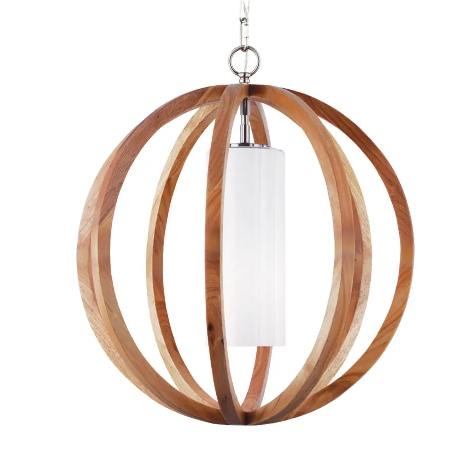 Schlafzimmer Lampen|Kugellampen*Elstead Pendelleuchte Kugel Holz Glas Esszimmer Wohnzimmer