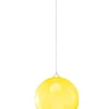 Hängelampen|Esszimmer Lampen*Sollux Pendelleuchte Kugel Schirm Glas Gelb E27 BILBAO
