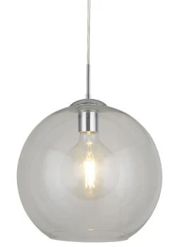 Searchlight Pendelleuchte Kugel Schirm Ø 30 cm Glas E27 H: max. 1,2 m< Hängelampen|Wohnzimmerlampen