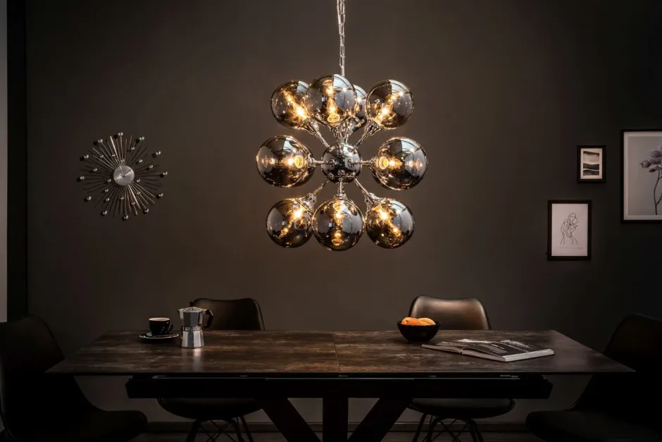 Invicta Interior Pendelleuchte Kugel Schirme in Silber Modern Design< Kugellampen|Moderne Lampen
