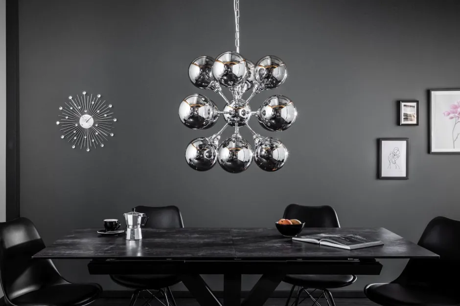 Invicta Interior Pendelleuchte Kugel Schirme in Silber Modern Design< Kugellampen|Moderne Lampen