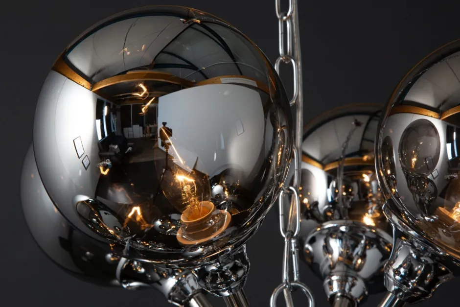 Invicta Interior Pendelleuchte Kugel Schirme in Silber Modern Design< Kugellampen|Moderne Lampen