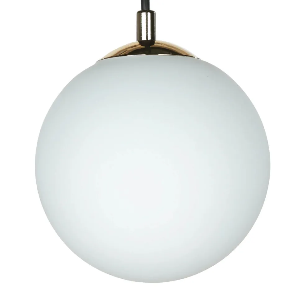 Emibig Pendelleuchte Kugelschirm Schwarz Weiß Gold E14< Hängelampen|Esszimmer Lampen