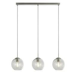 Hängelampen|Wohnzimmerlampen*Searchlight Pendelleuchte Kugelschirm Glas B: 81 cm 3-flammig E27