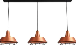 Masterlight Pendelleuchte Kupfer Ziergitter Ø35cm 3xE27 PRATO< Industrie Lampen|Vintage Lampen