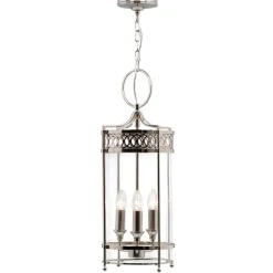 Hängelampen|Rustikale Lampen*Elstead Pendelleuchte KUPOLA Nickel Ø26cm kürzbar Lampe