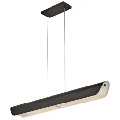 Elstead Pendelleuchte LED 116,8 cm lang Metall Glas Schwarz Modern< Hängelampen|Led Lampen