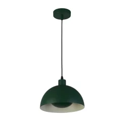 Searchlight Pendelleuchte Loft E27 Ø40 cm rund Metallschirm in Grün< Wohnzimmerlampen|Metall Lampen