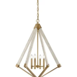 Elstead Pendelleuchte MADEA Messing Ø61cm kürzbar Lampe< Hängelampen|Moderne Lampen