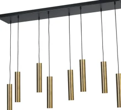 Masterlight Pendelleuchte Messing antik Schwarz verstellbar GU10< Hängelampen|Wohnzimmerlampen