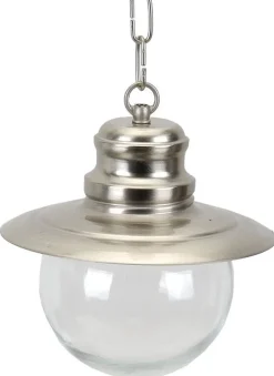 Außenleuchten Antik|Rustikale Außenleuchten*Lido Pendelleuchte Messing Glas Ø18cm außen Maritim