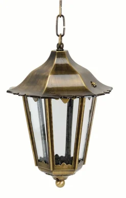 Lido Pendelleuchte Messing IP43 außen Rustikal SITIA< Außenleuchten Antik|Gartenlaternen